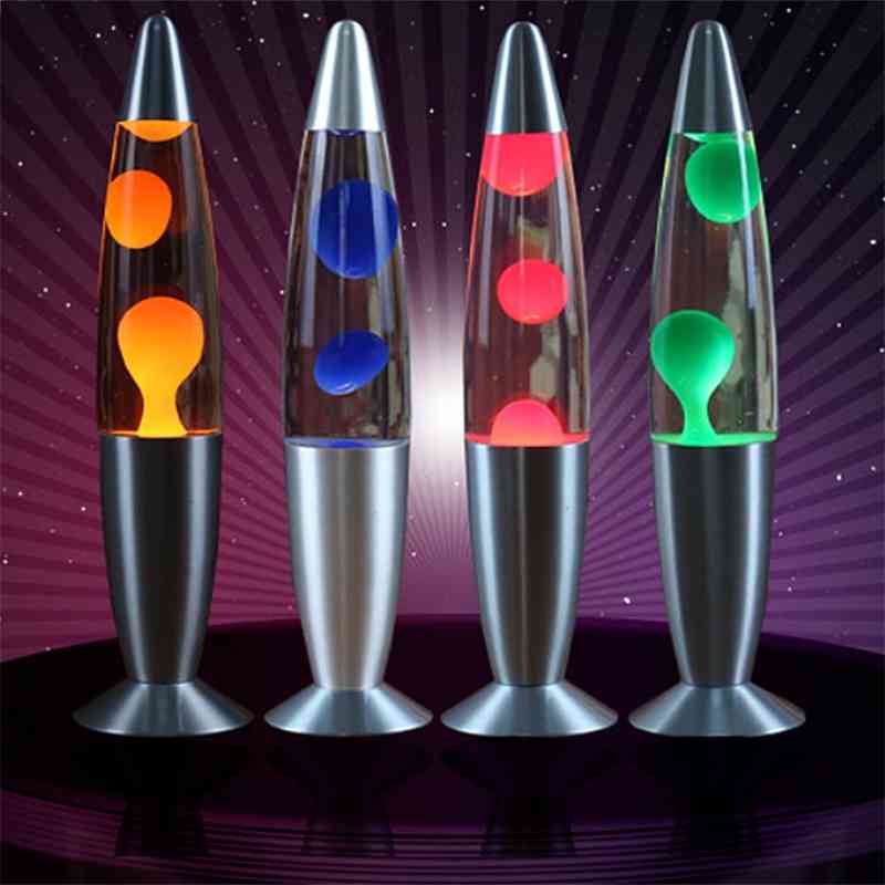 Lava wax lamps with a volcano design, featuring a 110V metal base jellyfish nightlight and incandescent lighting in a cute tin frame, make great gifts