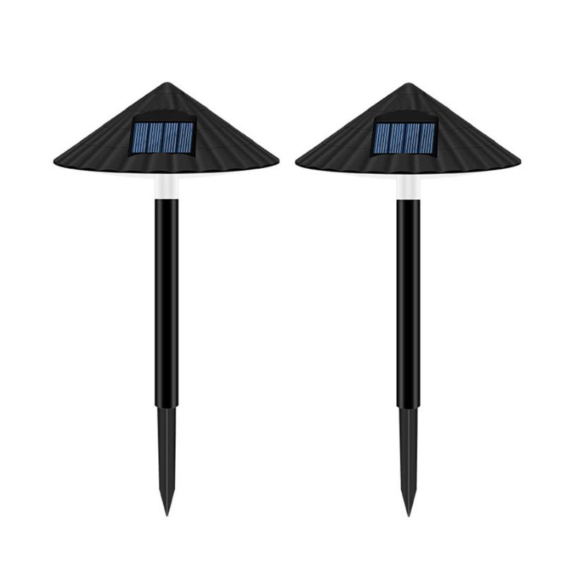 Lawn Lamps 2PC IP55 Solar Pathway Light Mushroom Wireless Outdoor Garden Auto ON/Off For Walkway,Yard(Warm Or White)