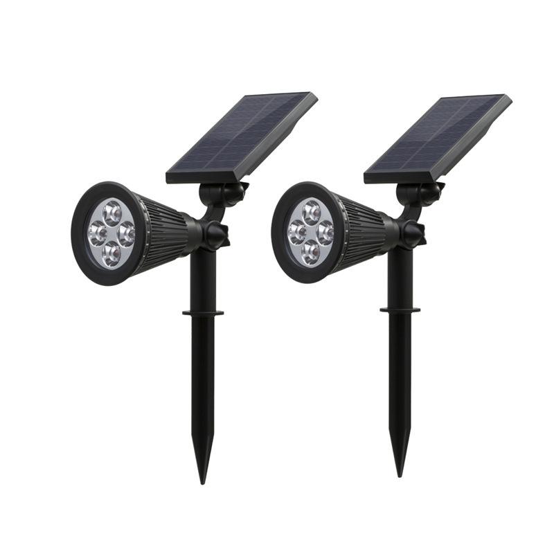 Lawn Lamps 2pcs/lot Outdoor Solar Garden Lights 2W 4 LED Sensor Light Lamp Insert