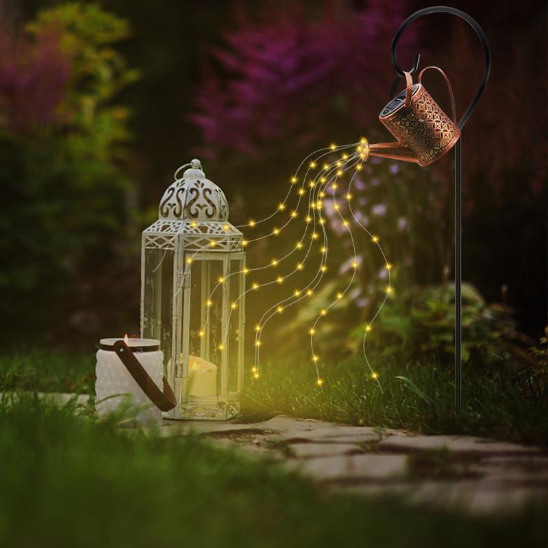 Lawn Lamps Garden Shower Lamp String Solar Power LED Iron Kettle Light Art Chain Outdoor Yard Waterfall Lights Landscape Decoration

Solar-powered LED lawn lamps for garden showers, outdoor yard waterfalls, and landscape decoration with iron kettle light art chains