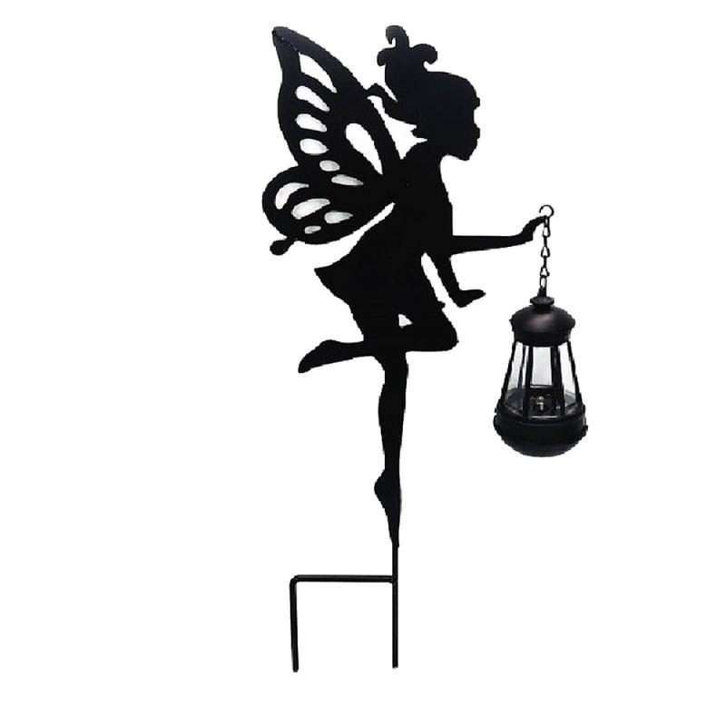Lawn Lamps Garden Solar Light Iron Flower Fairy Outdoor Lightening Iron+ABS Plastic Landscape Lights