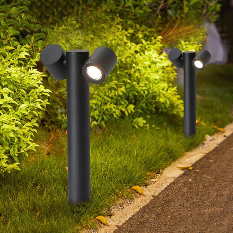 Lawn Lamps GU10 18W Outdoor Garden Pillar Lamp Landscape Pathway Column Bollards Light Waterproof Villa Fence