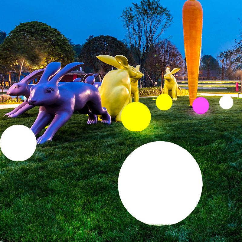 Lawn Lamps LED Multicolor Changing Ball Lights,Outdoor Luminaire Waterproof Pool Floating Light,Decoration Garden Christmas Decor Lamp