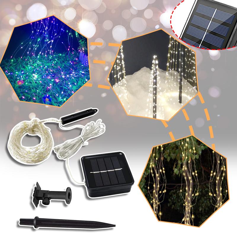 Lawn Lamps LED Solar String Lamp Lights,Solar Fairy-Lights,Waterproof Decorative Waterfall Copper Wire Wedding Party Decor Garland

LED solar string lights for lawns, waterproof fairy lights with copper wire, ideal for weddings and parties