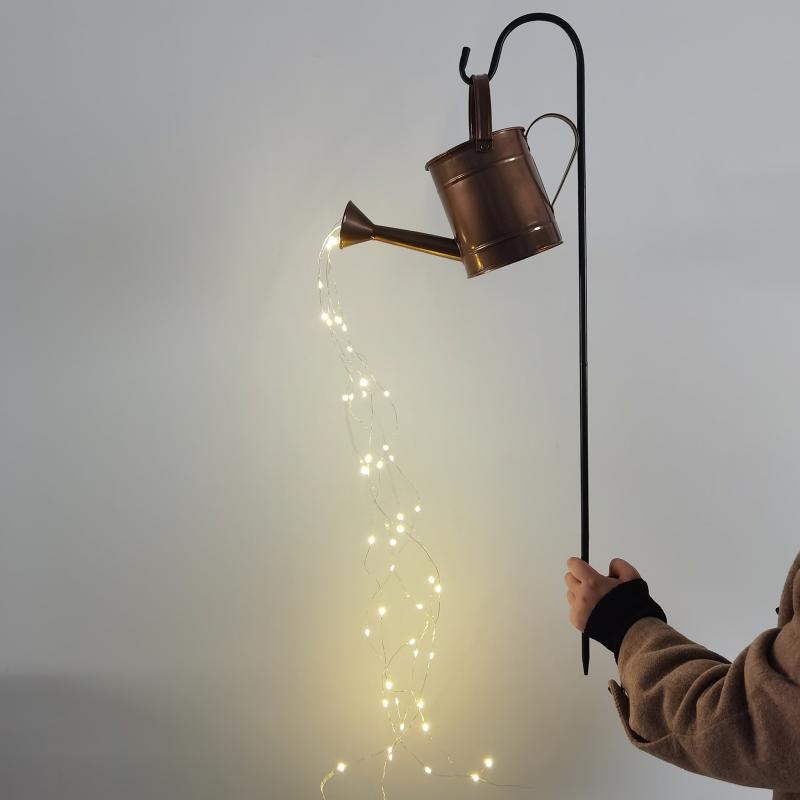 Lawn Lamps Light, Battery Operated Waterproof LED Watering Can Decor Fairy String Garden Art Lights Yard Light

Waterproof LED garden lights shaped like watering cans, fairy string lights for lawn and yard decoration, battery-powered