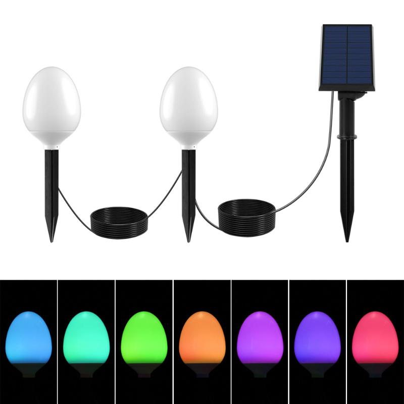 Lawn Lamps Outdoor LED Solar Round Ball Light Garden Yard Ground Lamp Decor Waterproof