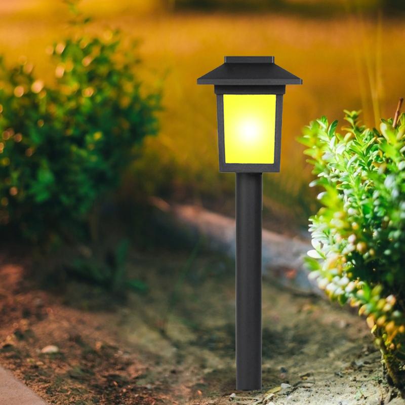 Lawn Lamps Solar Ground Lights LED Outdoor Waterproof Flickering Flame Torch Stand Lantern Lamp Stake For Patio Garden Yard