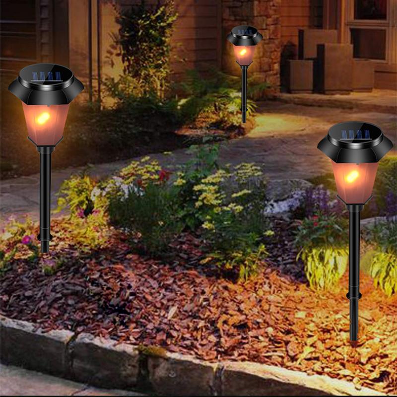 Lawn Lamps Solar Landscape Light Simulation Dynamic Flame Villa Garden Park Modeling Ground Plug