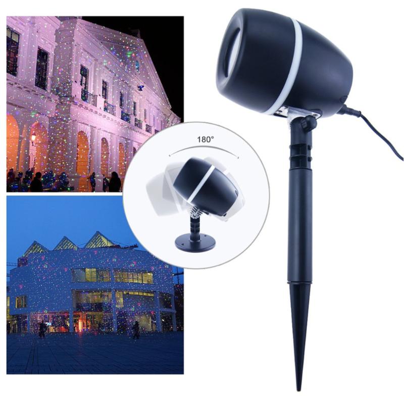 Lawn Lamps Stars Laser Projector Lamp Outdoor LED Flood Light With Remote Control Red Green Blue Showers Christmas Year Decor