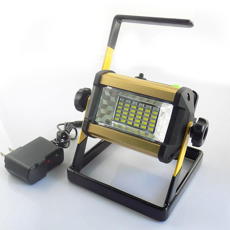 Lawn Lamps Waterproof 36 LED 18650 Battery Flood Lights Outdoor Movable Floodlights Camping Work Light Spot Lamp Charger