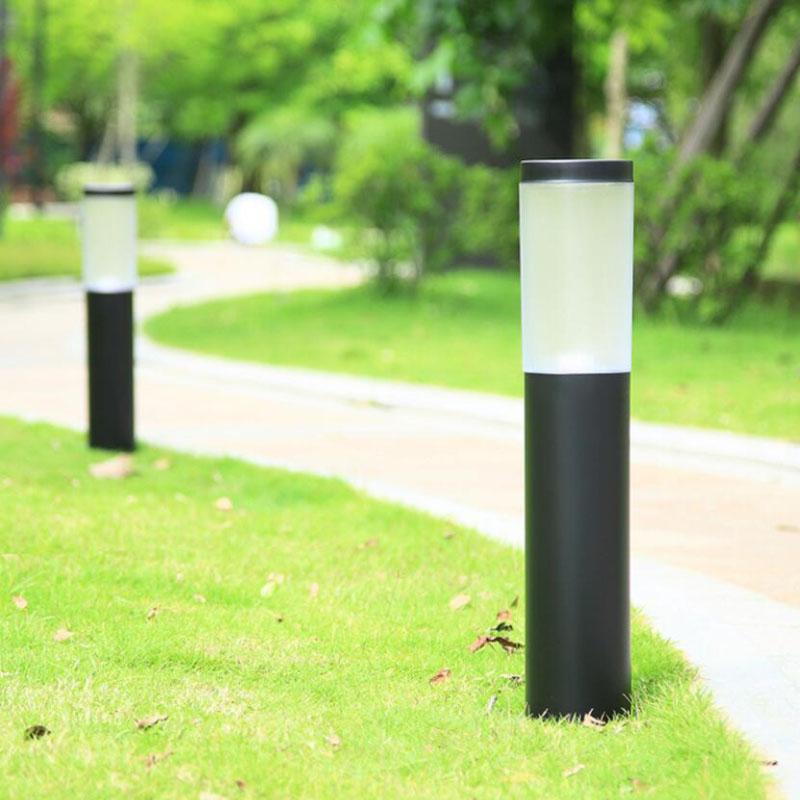 Lawn Lamps Waterproof Stainless Steel Pillar Light Outdoor E27 Led Garden Lamp Aluminum Post Landscape Bollard