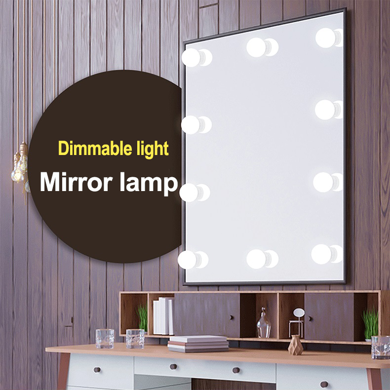LED 12V dimmable vanity mirror lights with 6/10/14 bulbs for dressing tables