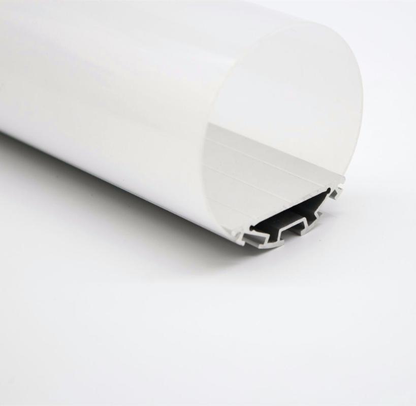LED aluminum profile (anodized silver) with polycarbonate cover for flexible or rigid LED strips