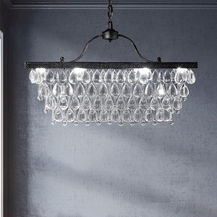 LED American-style crystal chandelier lighting fixtures for vintage-inspired home decor in living rooms, dining areas, and restaurants