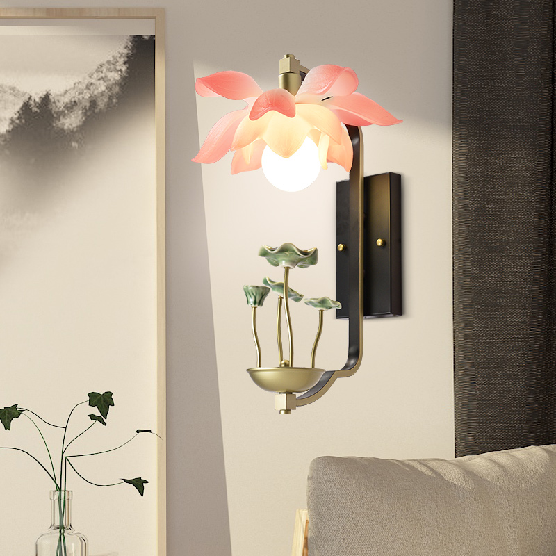 LED bedside lamp for bedroom, Nordic-style wall sconce with infinite light for reading, living room or bathroom mirror lighting