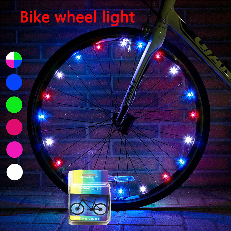 LED bike wheel lights for cycling, waterproof spoke lamps with bright tire strips, stylish accessories for kids' bicycles