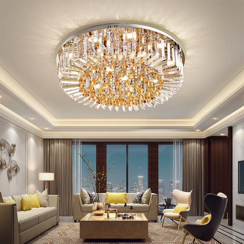 LED Ceiling Light American Modern Round K9 Crystal Ceiling Lamp Home Indoor Lighting Fixture Remote Control 3 White Colors Dimmable

Modern American round LED ceiling light with K9 crystals, remote-controlled dimmable indoor lighting in 3 white tones