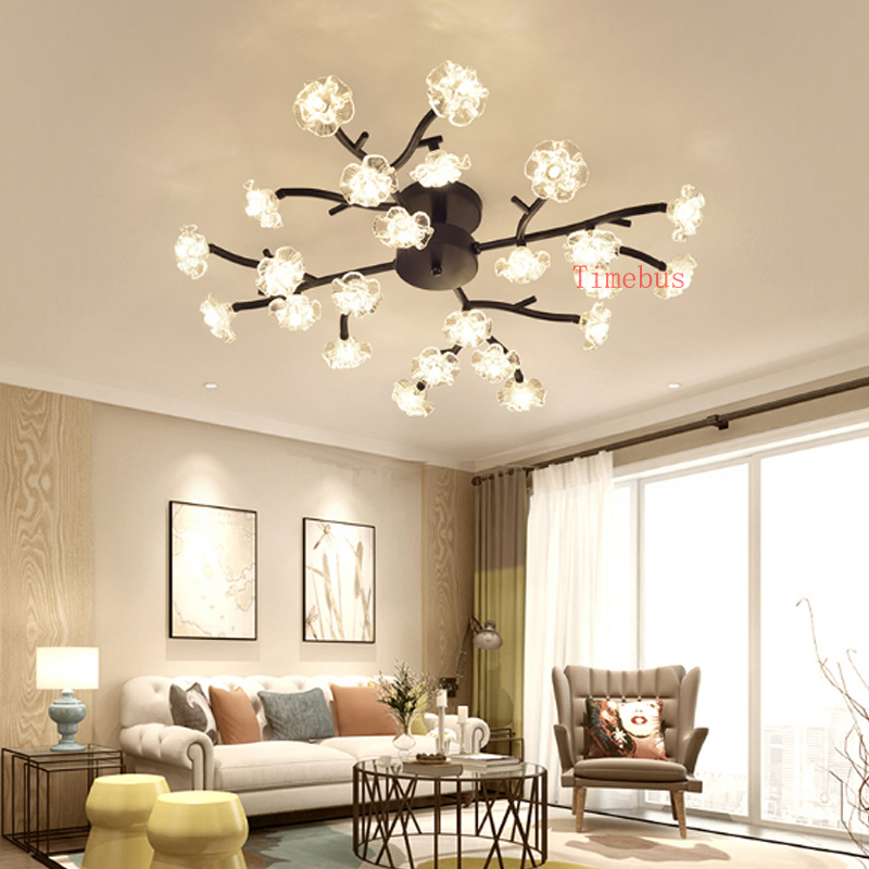 Led ceiling lights for modern bedrooms and living rooms, stylish branch designs ideal for home or restaurant lighting