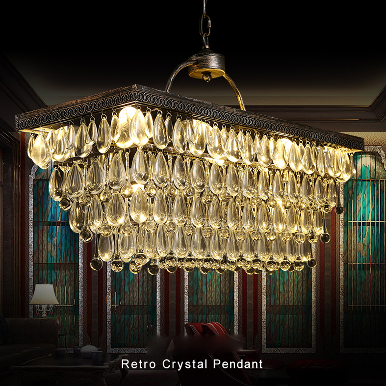 LED Crystal Chandeliers Lights Fixture American Retro Crystal Chandelier Home Indoor Lighting Bed Living Dining Room Hanging Lamps

Elegant American-style retro crystal chandeliers for indoor light...