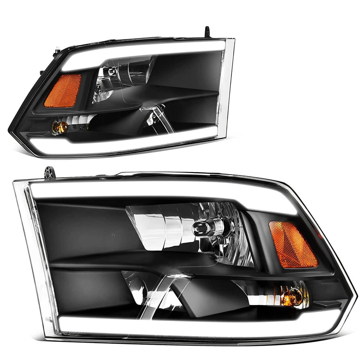 LED daytime running light assembly replacement for 2009-2018 Dodge Ram 1500, 2010-2018 Ram 2500/3500, and 2019-2022 Ram 1500 Classic trucks