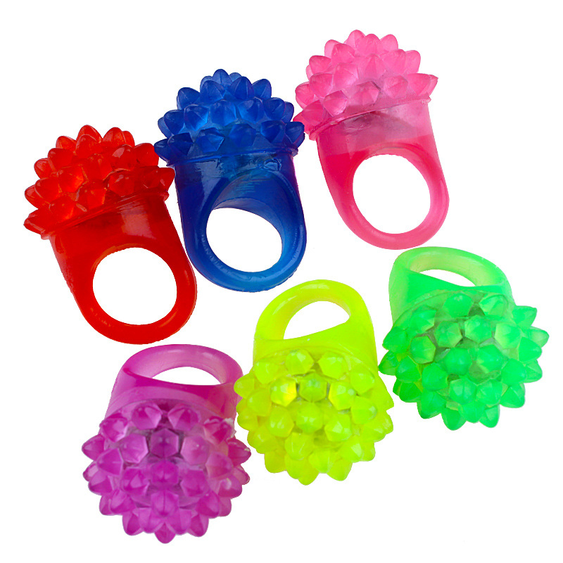 LED finger lights with strawberry design, blinking and flashing for parties, birthdays, dances, and costumes