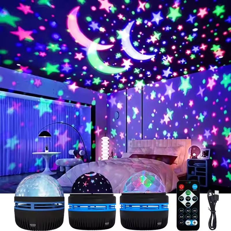 LED Galaxy Projector Light Rotatable Starry Sky Projector for Bedroom, Kids Room, Christmas Party Decor