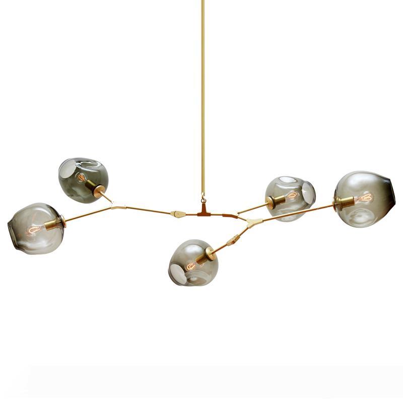 LED Glass Chandeliers featuring modern pendant lamps with natural tree branch designs, ideal for Christmas lighting in hotel dining rooms