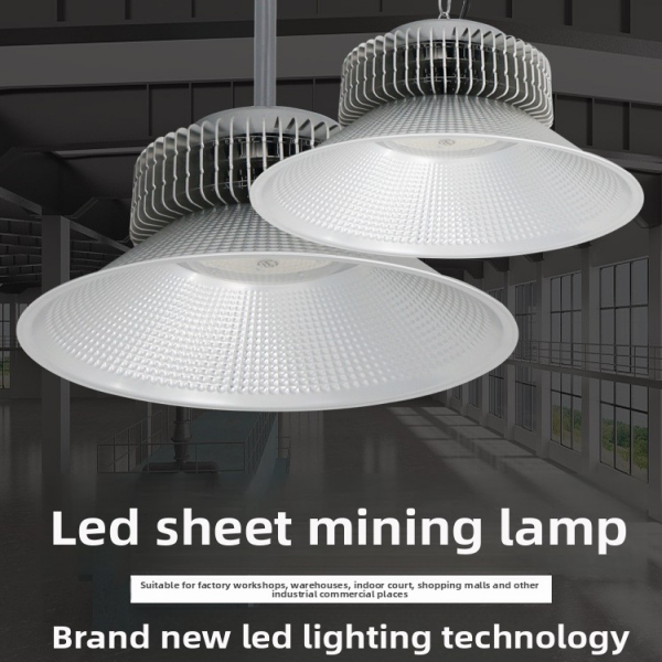 LED High Bay Light, Industrial Hanging Warehouse Lighting with Heat Dissipation Design, Energy-Saving High Brightness Light for Factory, Workshop, G