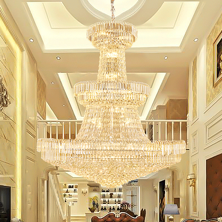 LED Modern Crystal Chandeliers Lights Fixture European American Large Chandeliers Light Hotel Hall Lobby Parlor Stair Way Hanging Lamps Staircase Dr

Modern crystal LED chandeliers for European and American style large lighting fixtures in hotel lobbies, halls, staircases and parlors