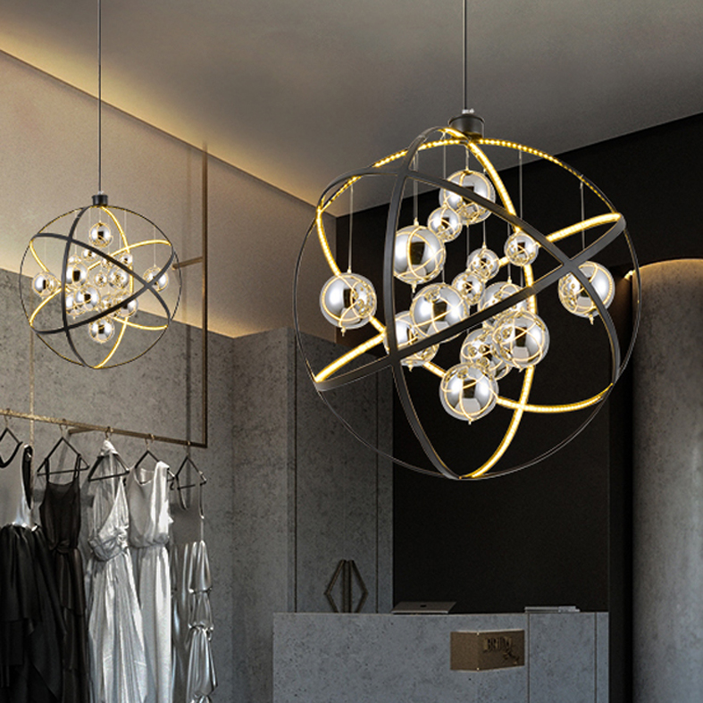 LED Modern Pendant Lamps Glass Round Ball Pendant Lights Fixture Mall Restaurant Kitchen Bed Living Room Dining Room Home Indoor Lighting