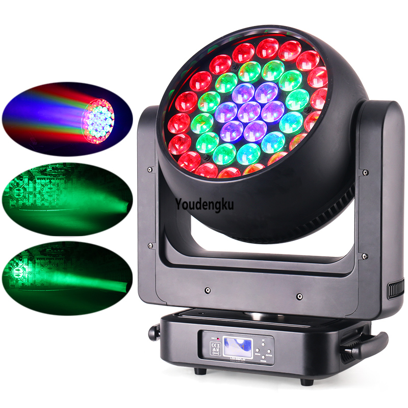 led moving head with 37x20W RGBW 4in1 DMX zoom for nightclub stage lighting