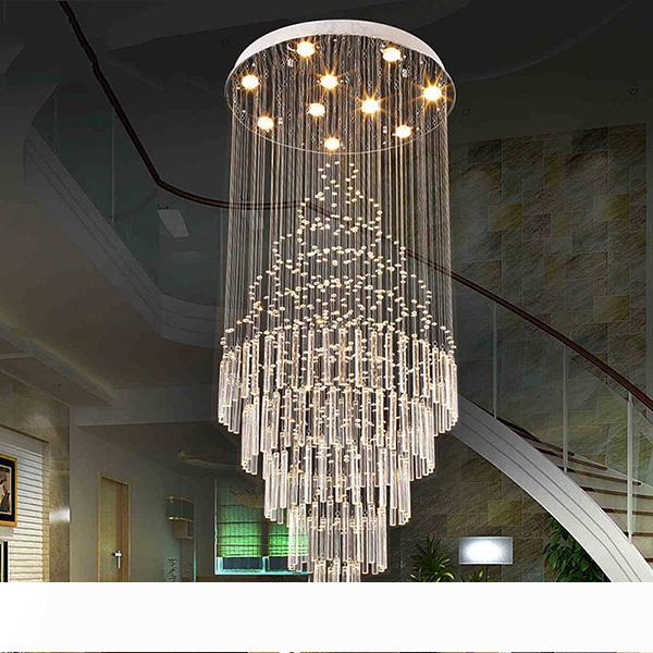 LED pendant light with K9 crystal design for living and dining rooms, AC110-240V chandelier ceiling lamp by VALLKIN Lighting