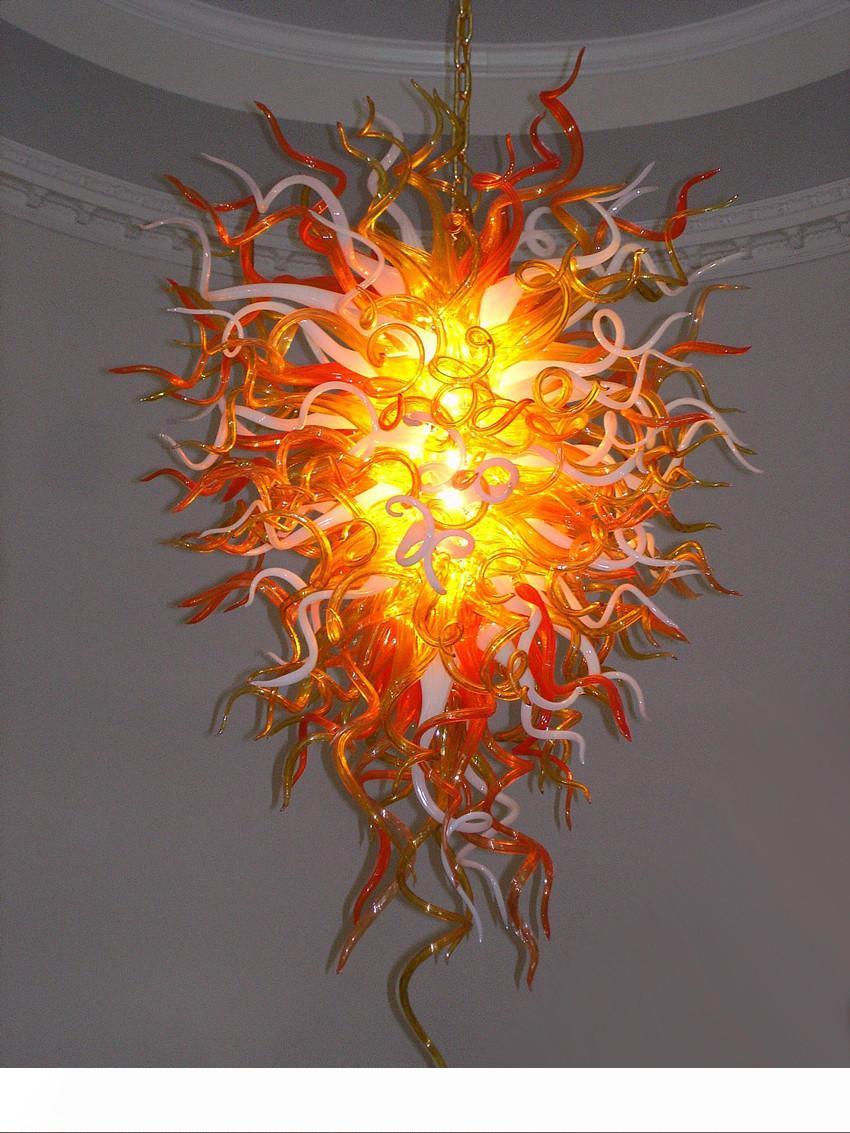 LED pendant lights featuring handcrafted borosilicate glass shades for elegant living room decor