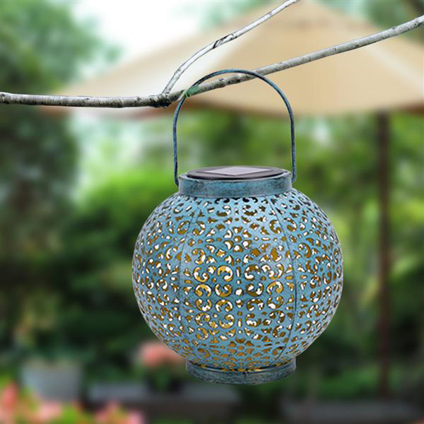 LED solar lights with automatic induction, IP44 waterproof outdoor garden lamps in warm white retro iron design