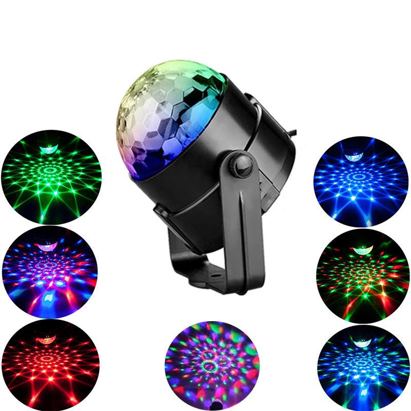 LED Stage Party Lights with Disco Ball, Strobe, and Sound-Activated Laser Projector, Remote Included for DJ and Home Events