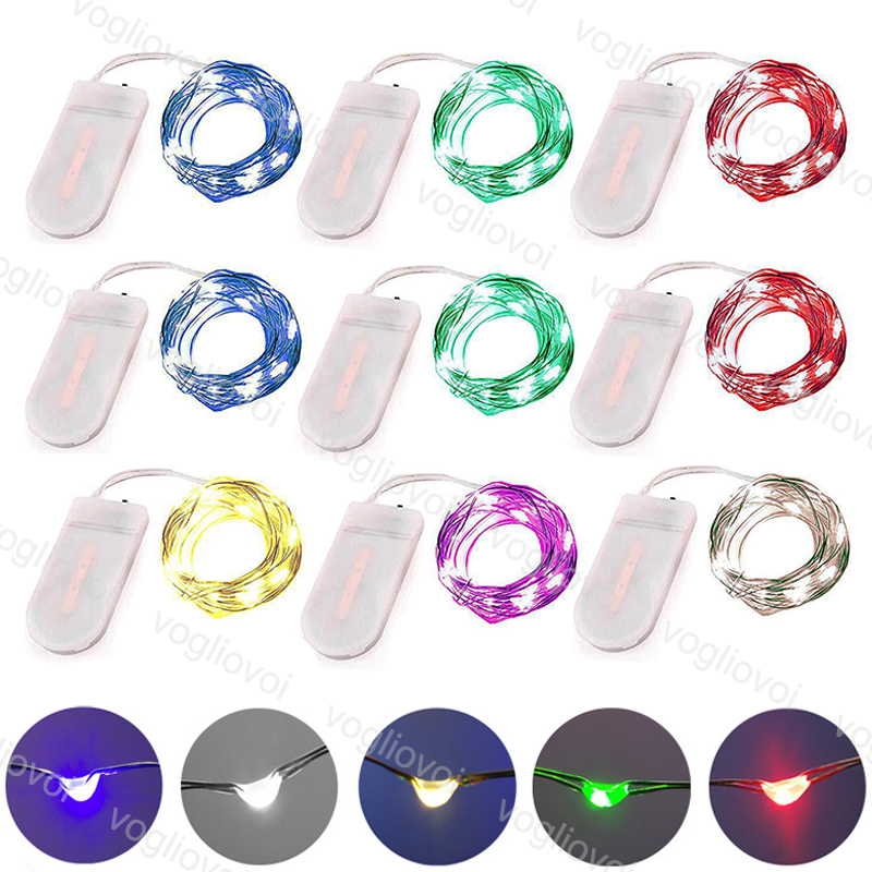 LED strings with copper and silver wire lights for festive decorations in Christmas, Halloween, home parties, and weddings