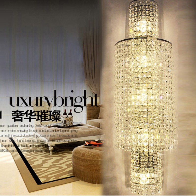 LED Wall Lights for home decor, modern crystal lamps perfect for bathrooms, malls, hotels, and halls with 110-220V voltage