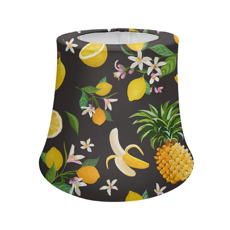 Lemon floral print lampshade for small tables, desks, or bedroom floor lights