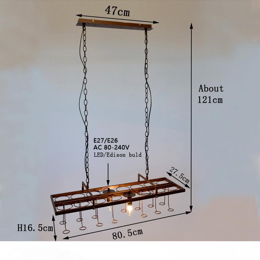 Loft-style retro hanging wine bottle LED pendant lamp with E27 socket for living rooms, bars, restaurants, and kitchens