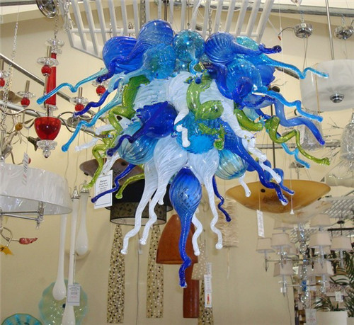 LR1003 - Affordable Energy-Efficient Glass Material and Stylish Vintage Glass Chandeliers, Budget-Friendly Mini Murano Glass Art Decor Chandeliers