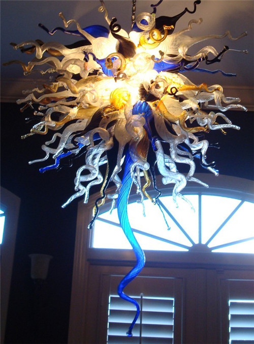 LR1005-Decorative Murano Chandelier Light Hotel Lobby Crystal Chandelier Glass Material and Pretty Color Christmas Decorative LED Lights