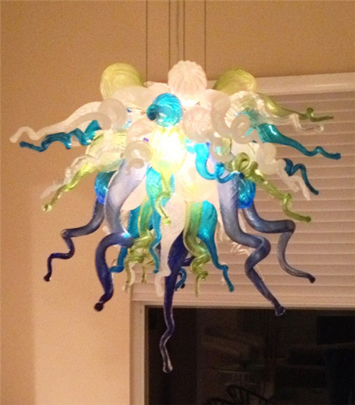 LR1018 Chinese-made Vibrant Wedding Murano Glass LED Chandelier for Indoor Energy-efficient Lighting