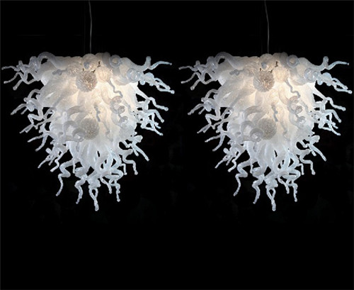 LR1076 Wholesale Elegant Compact Warm White Chandelier with Murano Glass for Weddings and LED Ceiling Lighting