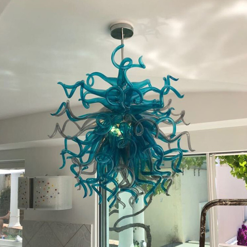 Luxurious Italian chandelier with colorful crystal design for living room and kitchen lighting