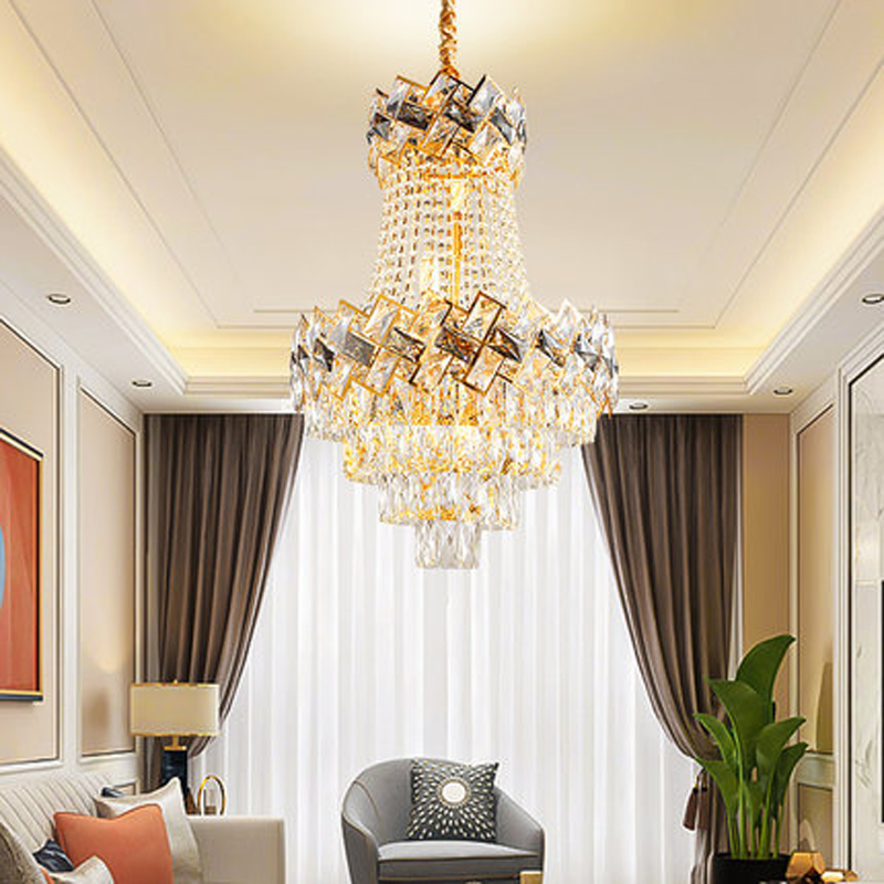 Luxurious modern LED crystal chandelier lighting for homes, villas, hotels, and restaurants