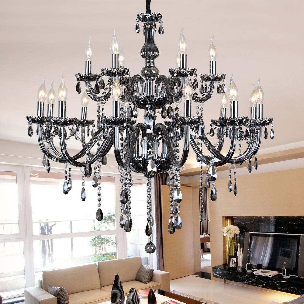 Luxury chandelier crystals for sale: elegant French crystal pendant, ideal for Nordic-style double-floor villas and living rooms