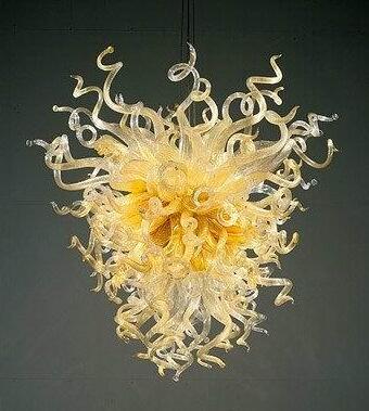 Luxury handmade Murano glass LED chandeliers in Art Deco style with customizable colors
