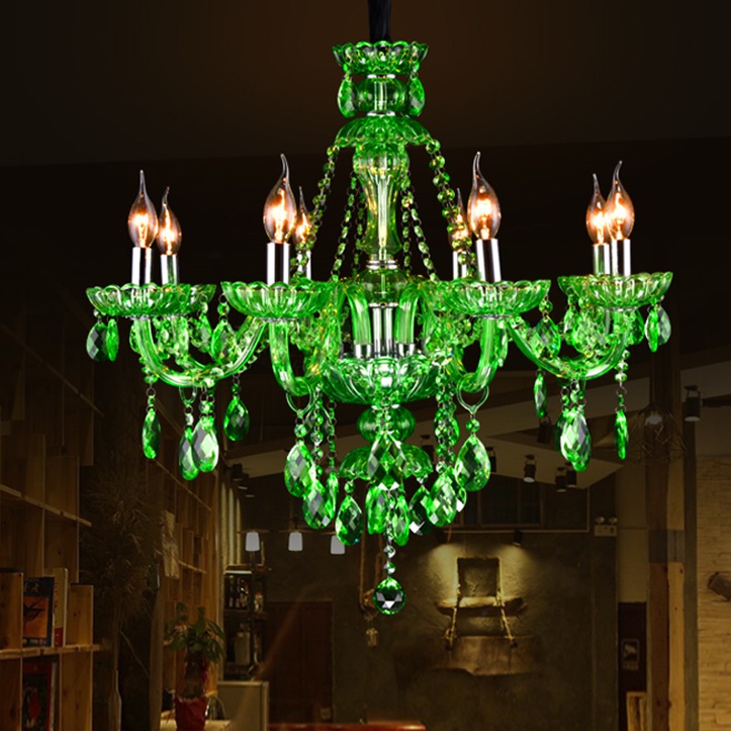 Luxury K9 crystal chandelier with LED lighting for stylish dining rooms, bars, living rooms, bedrooms, and clubs