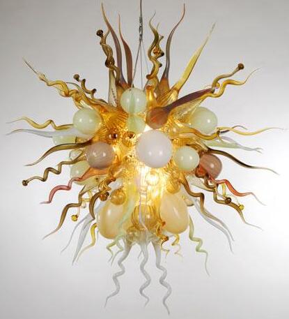 Luxury Murano glass chandeliers for large hotels, featuring blown crystal designs with AC110V-220V lighting
