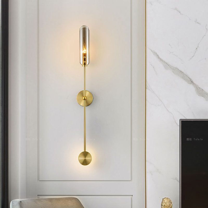 Luxury Nordic glass wall lamp for modern living rooms, bathrooms, and bedrooms with eye-protecting LED lighting